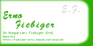 erno fiebiger business card